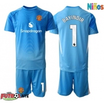 Camiseta Manchester United Altay Bayindir #1 Portero Primera Equipación para niños 2025-26 manga corta (+ pantalones cortos)